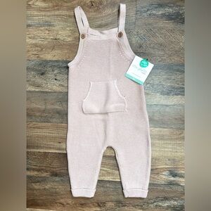 Little Planet by Carter’s Knit Pale Pink Baby Overalls